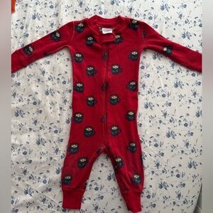 Hanna Anderson zipper sleeper pajama Christmas hot coco 6-12 month